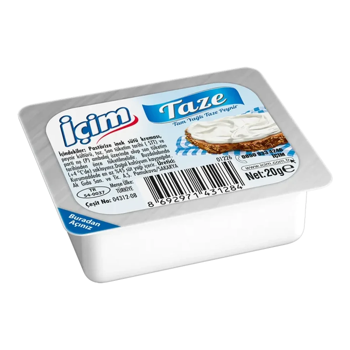 İçim Taze Peynir 20 gr — İzol Gıda toptan satış