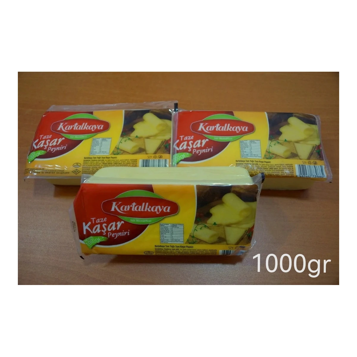 Kartalkaya Kaşar Peyniri 1000 gr — İzol Gıda toptan satış